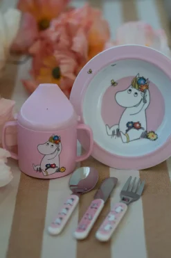 Moomin Eng Tallerken Med Sugekopp Rosa