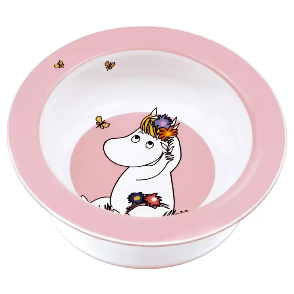 Moomin Eng Tallerken Med Sugekopp Rosa