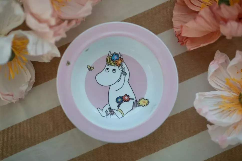 Moomin Eng Tallerken Med Sugekopp Rosa
