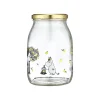 Moomin Glasskrukke + 4 Klistremerker 1 Liter
