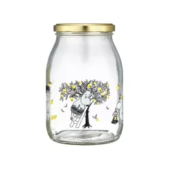 Moomin Glasskrukke + 4 Klistremerker 1 Liter