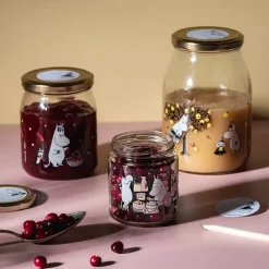 Moomin Glasskrukke + 4 Klistremerker 0,5 Liter