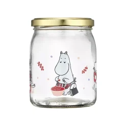 Moomin Glasskrukke + 4 Klistremerker 0,5 Liter