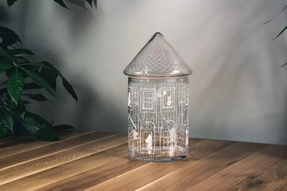 Moomin Glasskrukke Med Lokk - Moominhuset