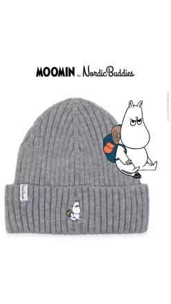 Moomin Lue Klassisk Broderi Moomin Grå