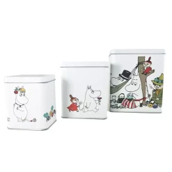 Moomin Oppbevaringsbokser Blomst S/3