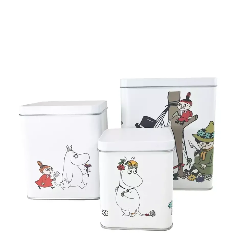 Moomin Oppbevaringsbokser Blomst S/3