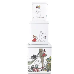 Moomin Oppbevaringsbokser Blomst S/3