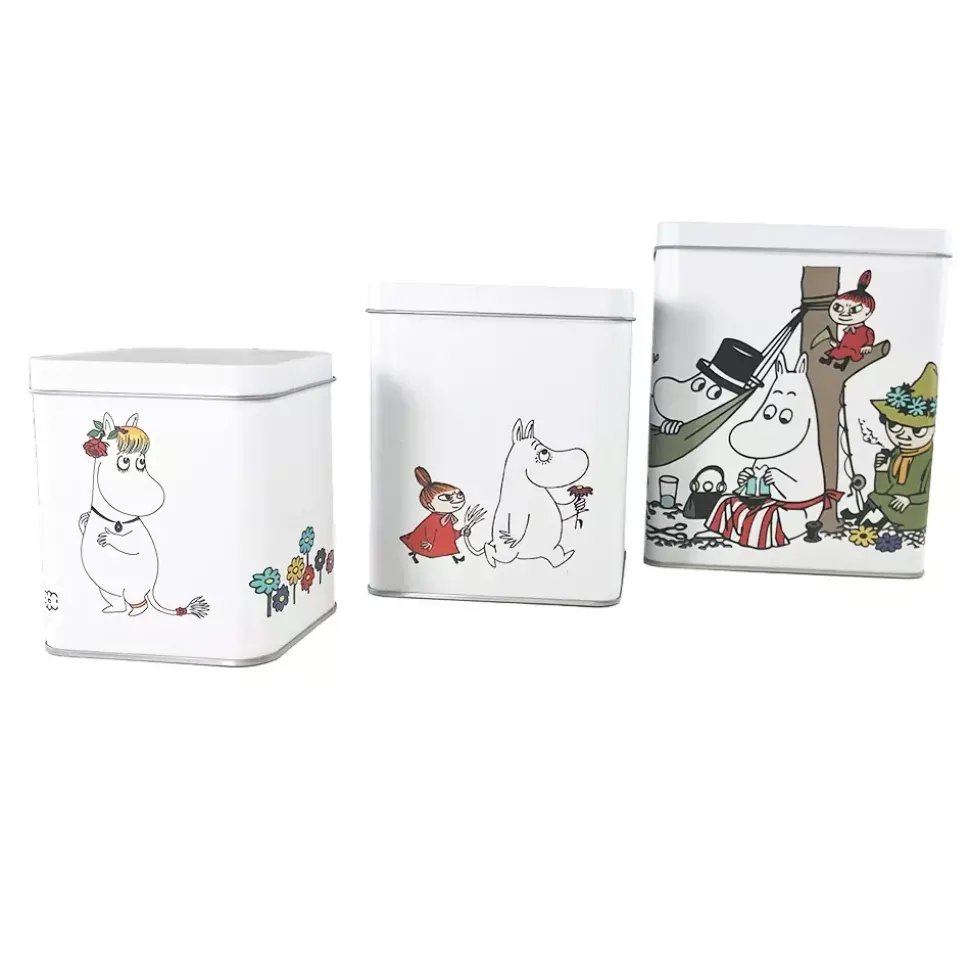 Moomin Oppbevaringsbokser Blomst S/3