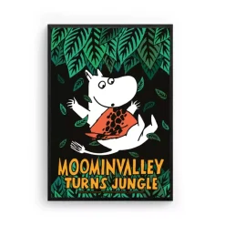 Moomin Poster Moomin80 Jungel Svart H40