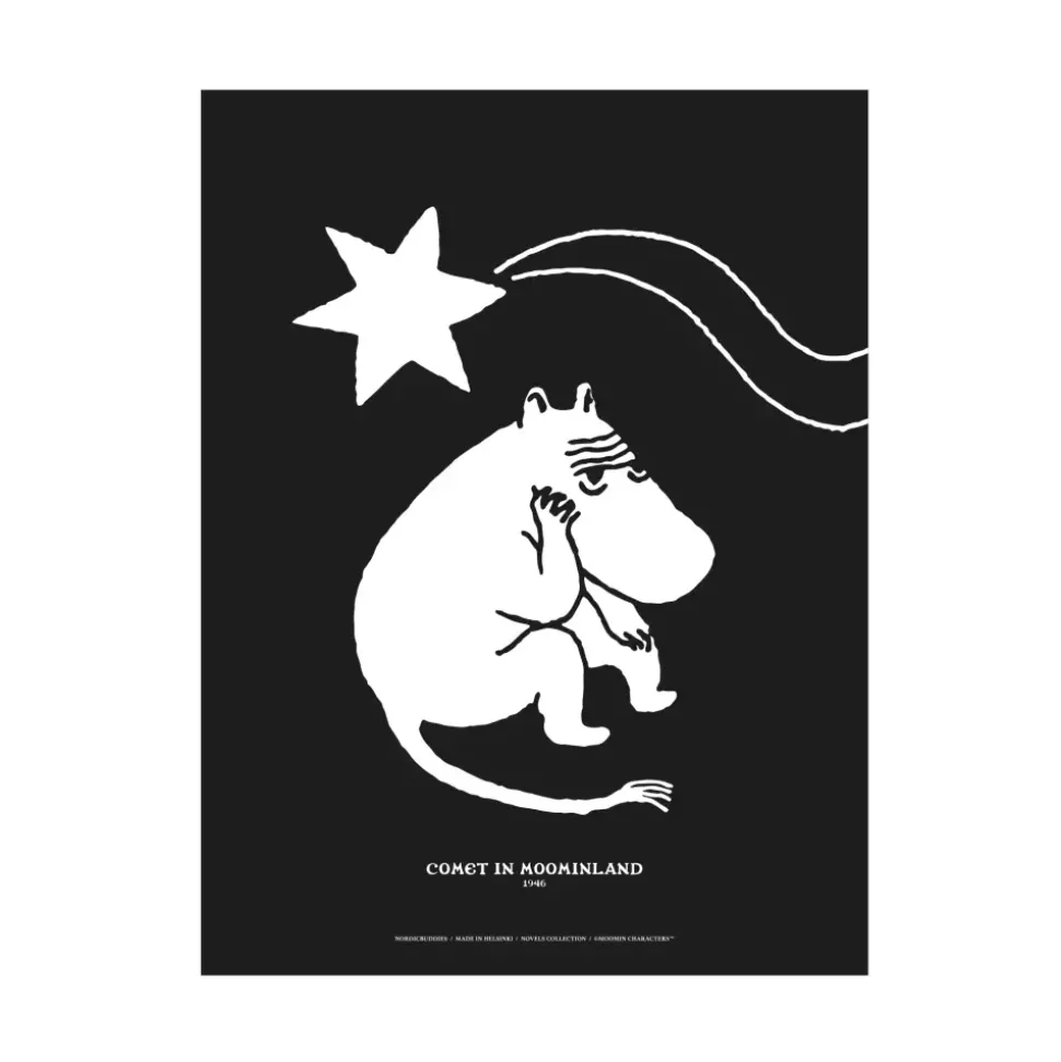 Moomin Poster Novels Svart H70