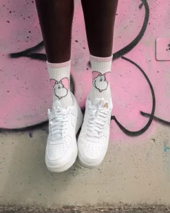 Moomin Sokker 36-42 Damer Retro Kjærlighet Hvit Og Rosa