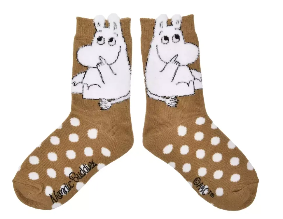 Moomin Sokker 22-24 Fluffy Baby Brun