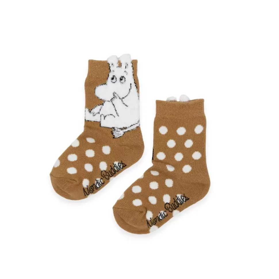 Moomin Sokker 19-21 Fluffy Baby Brun