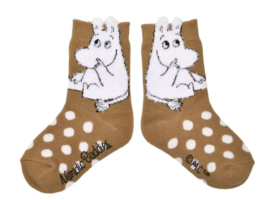 Moomin Sokker 19-21 Fluffy Baby Brun