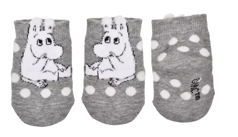 Moomin Sokker 25-27 Fluffy Baby Grå