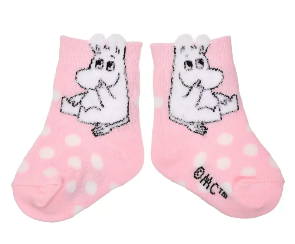 Moomin Sokker 22-24 Fluffy Baby Rosa