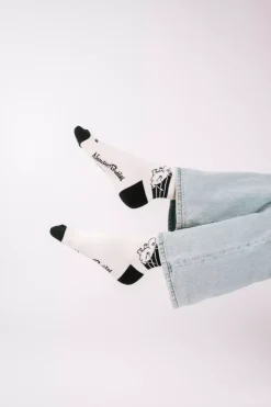 Moomin Sokker 36-42 Hvit & Svart Dame
