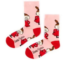 Moomin Sokker 36-42 Lille My Rød/Rosa