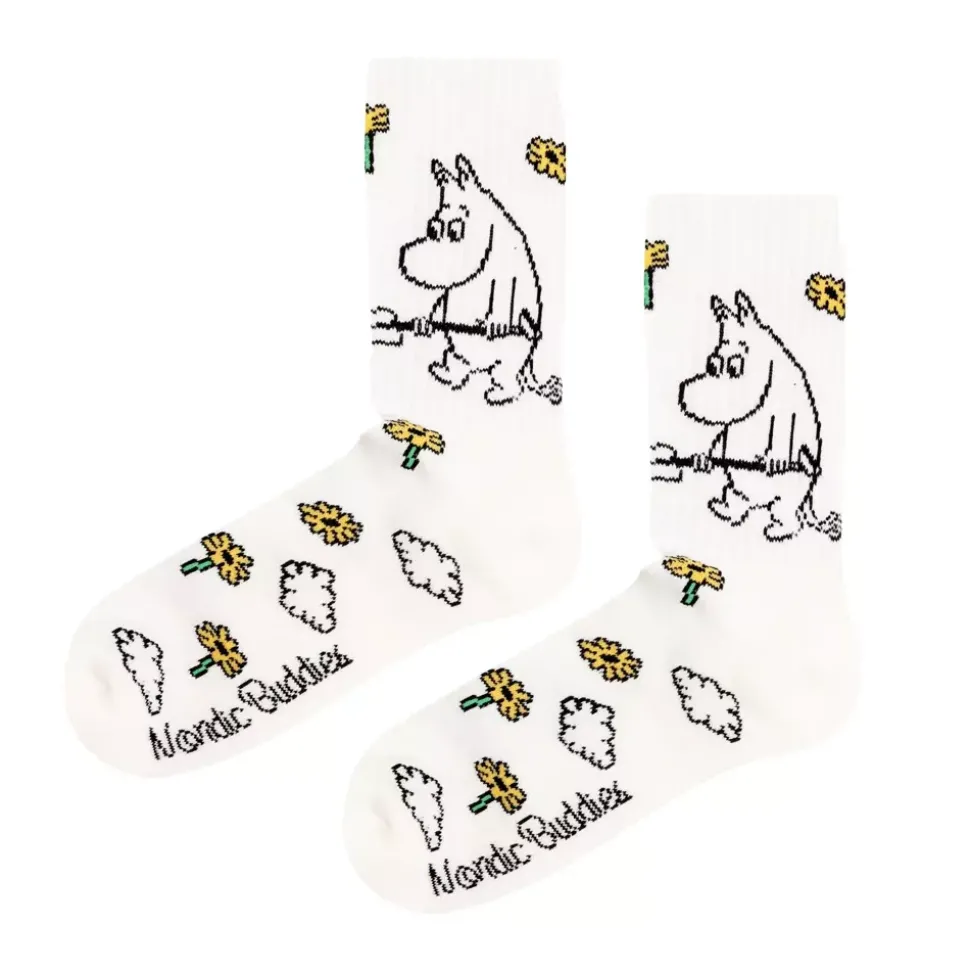 Moomin Sokker 36-42 Retro Hage Hvit
