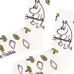 Moomin Sokker 36-42 Retro Hage Hvit