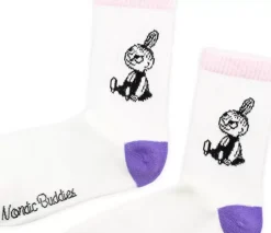 Moomin Sokker 36-42 Retro Lille My Hvit/Rosa/Lilla