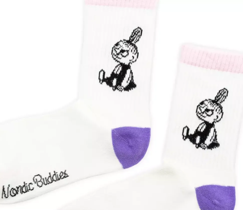 Moomin Sokker 36-42 Retro Lille My Hvit/Rosa/Lilla