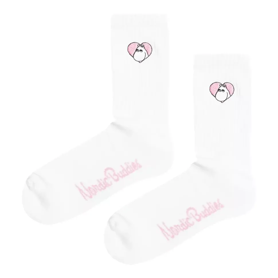Moomin Sokker 36-42 Retro Moomin Love Hvit