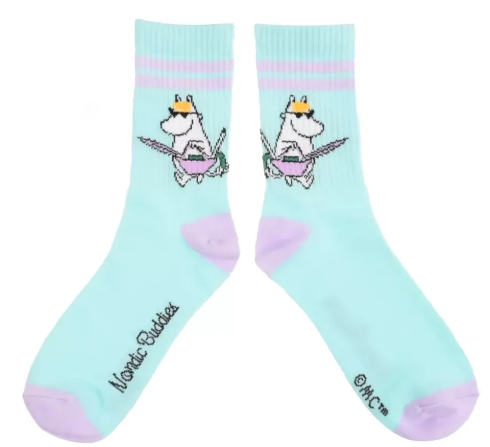 Moomin Sokker 36-42 Retro Moomin Mint