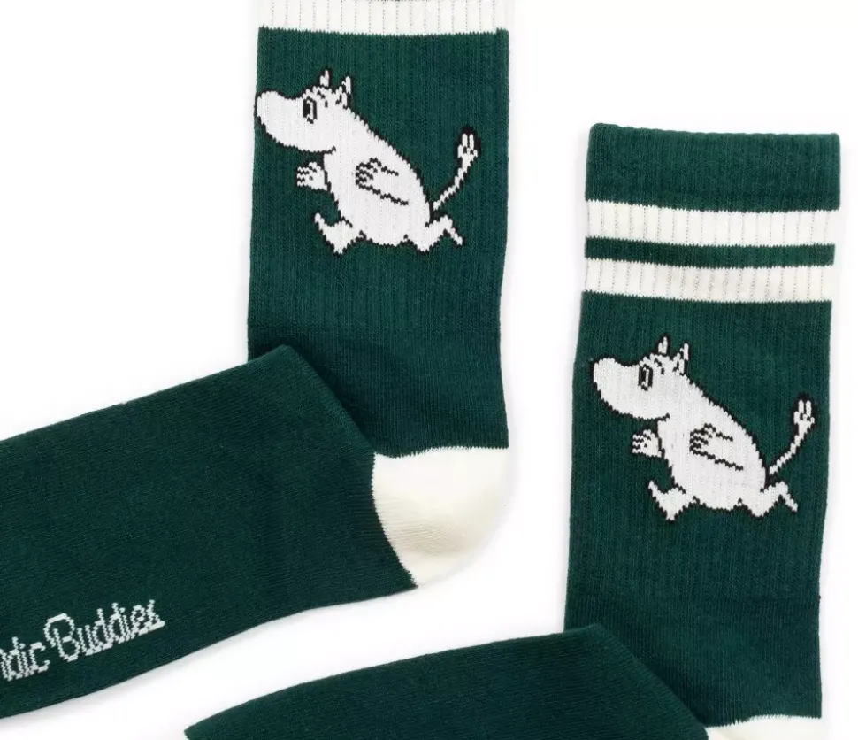 Moomin Sokker 40-45 Retro Moomin Mørk Grønn