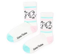 Moomin Sokker 36-42 Retro Moomin Pastell