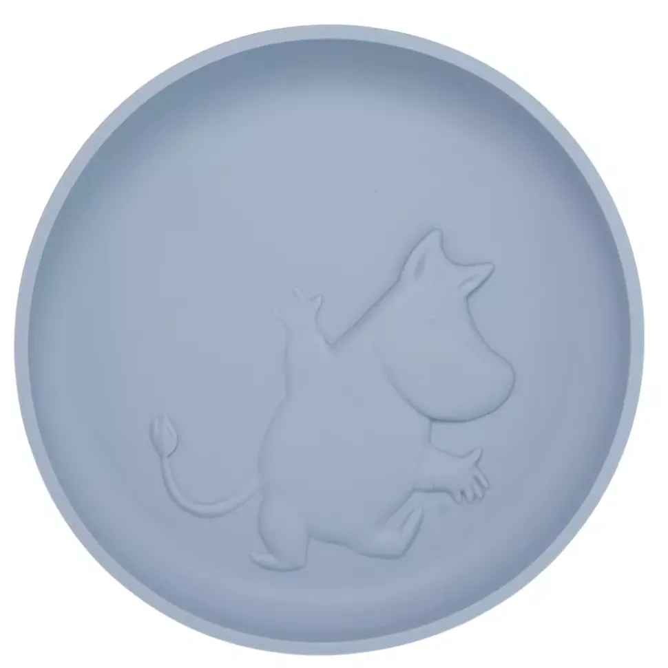 Moomin Tallerken Med Sugekopp Blå