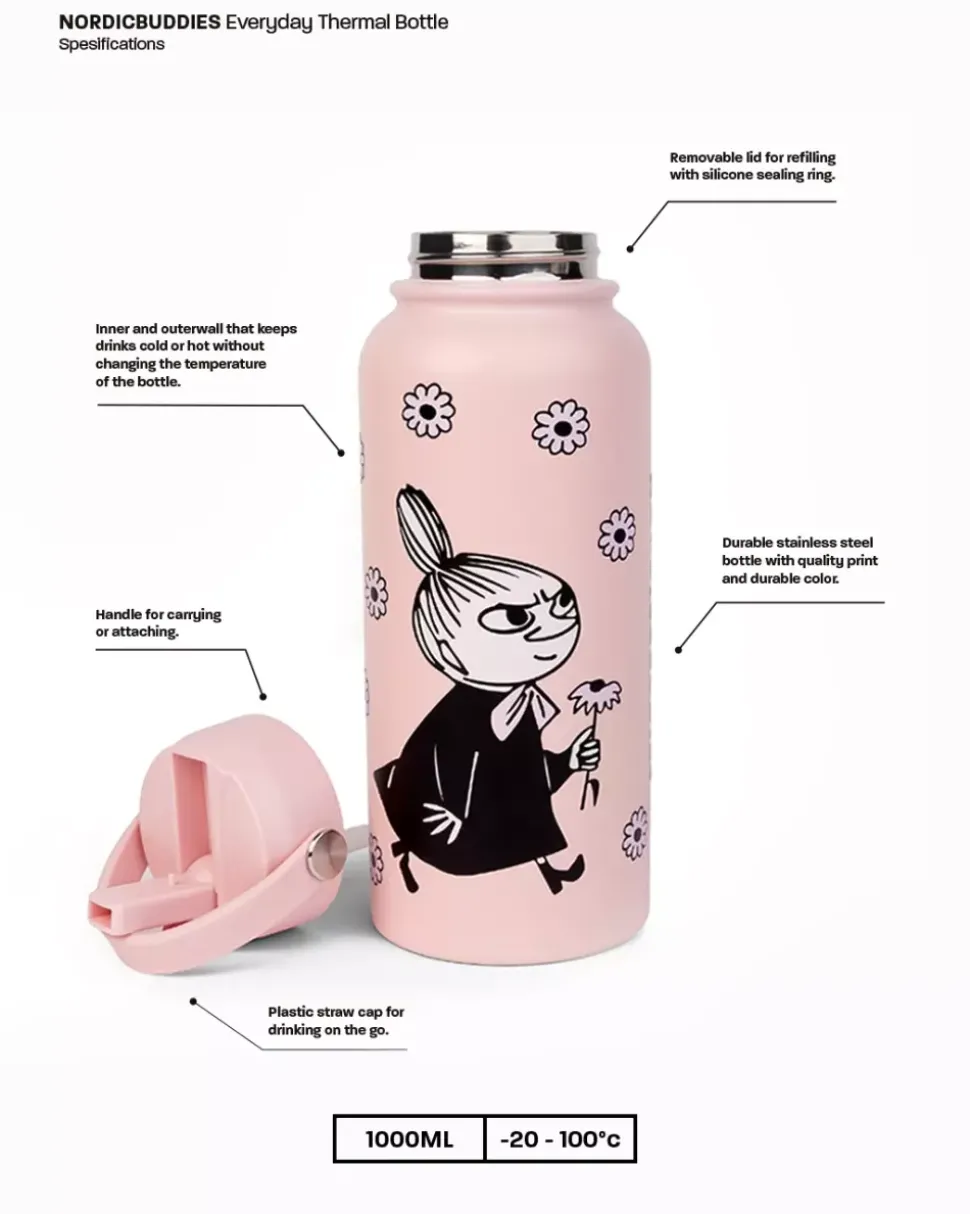 Moomin Termoflaske 1 Liter Lille My Blomster