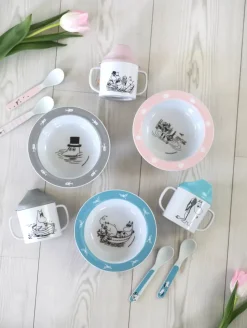 Moomin Vann & Bad, Sugekopptallerken, Rosa