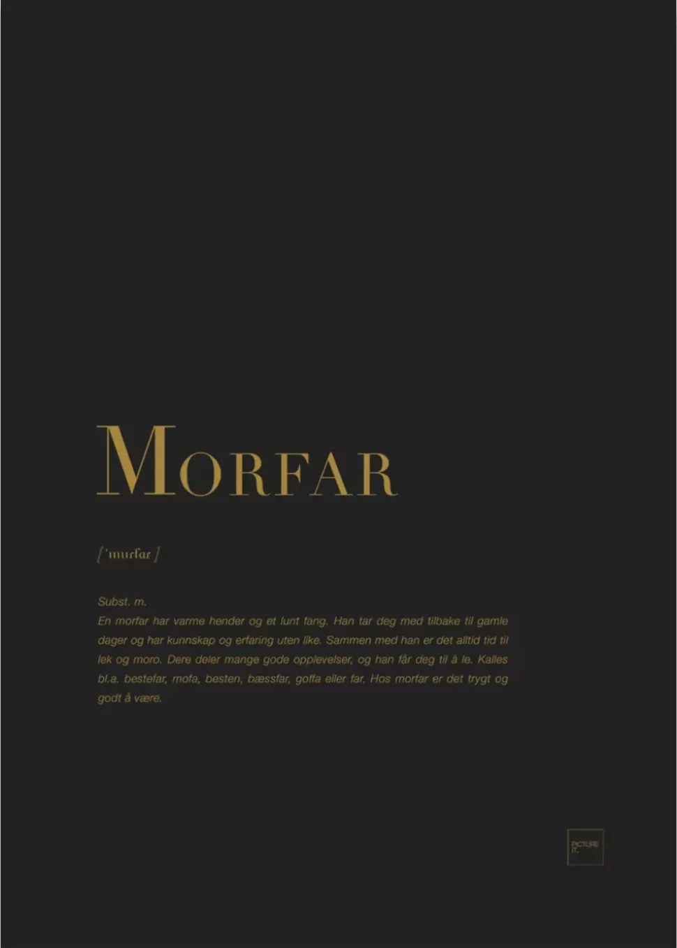 Morfar Gullposter