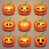 Napkin Kaffe Halloween pumpkins