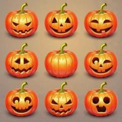 Napkin Kaffe Halloween pumpkins