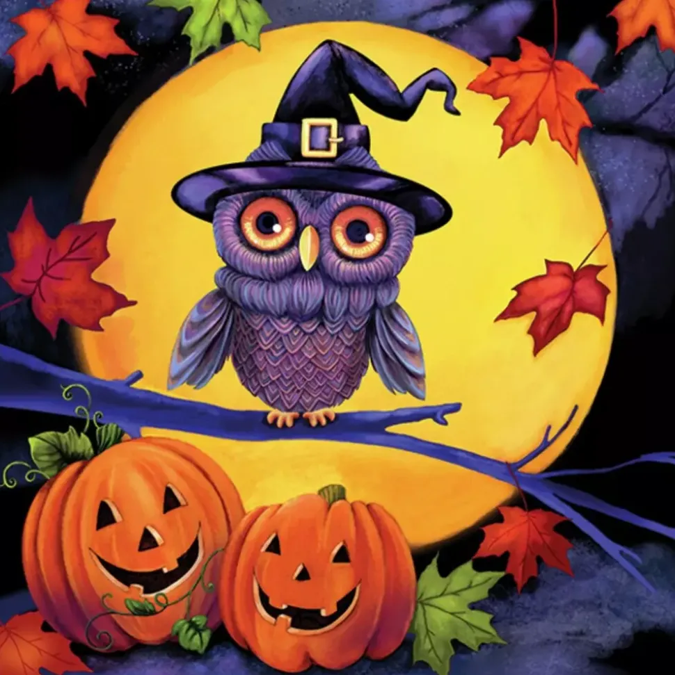 Napkin Lunsj Halloween owl