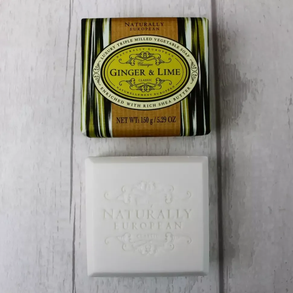 Naturally European Såpestykke Ingefær/Lime