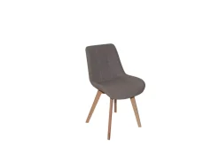 Nora - Spisestol Taupe 59x44x86cm Tekstil, metall
