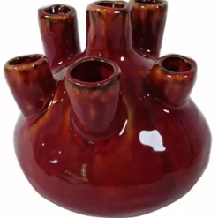 OMAR Vase D14,5 H14 cm red