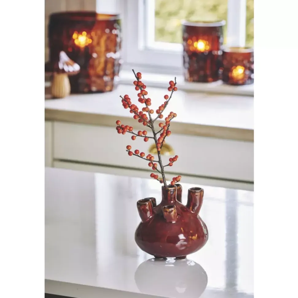 OMAR Vase D14,5 H14 cm red