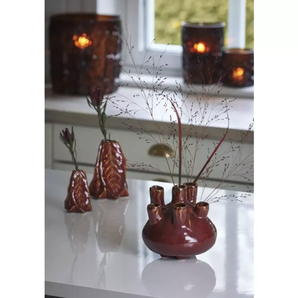 OMAR Vase D14,5 H14 cm red