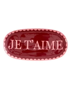 Ovalt Metallbrett JE T'AIME