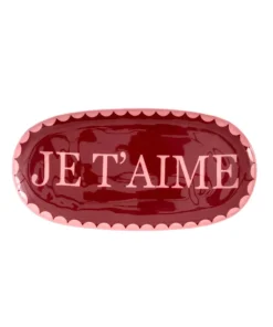 Ovalt Metallbrett JE T'AIME