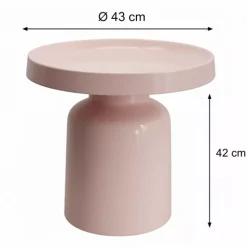 Pawn Sidebord 43x42 Lys Rosa