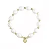 Pearl Elastisk Armbånd Gull