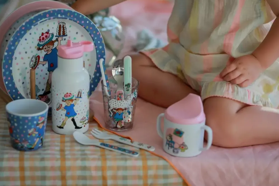 Pippi BursdagTallerken Med Antiskli Blå