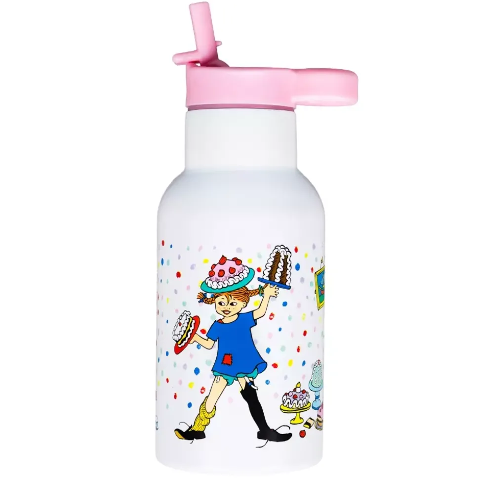 Pippi Bursdag Vannflaske Rosa