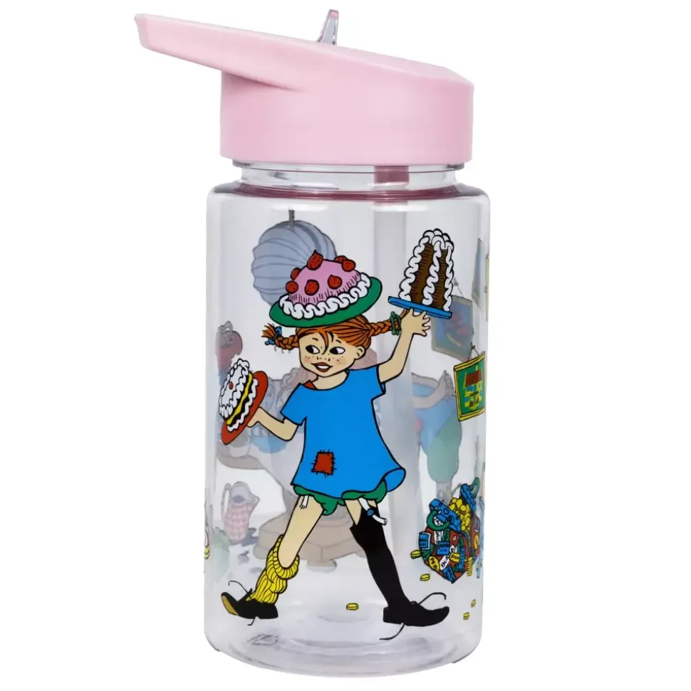 Pippi Fødselsdag Vannflaske I Plast, 500 Ml